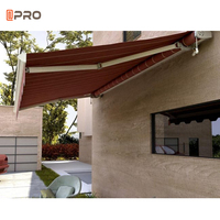 Pare-soleil pour patio extérieur Auvents électriques Rétractables Toile Fenêtre Cassette Auvent Bras Tissu Pliant Polyester Tissu