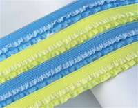 Bande de dentelle élastique à double volant de 1,2 cm pour la décoration de vêtements faits main et de bijoux