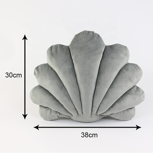 Custom Creative Dutch Velvet <strong>Shell</strong> Pillows Plain Style Plush Sofa <strong>Cushion</strong> with Memory &amp; Massage Features Office Furnishings - Product Image 4
