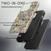 Étuis de téléphone portable élégants et gratuits, design 2 en 1, aimant personnalisé, matériau TPU+PC, antichoc, étanche, pour 12/13/14/15/16 Pro Max