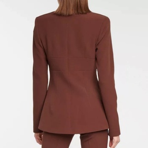 ชุดสำนักงานสำหรับผู้หญิงสูททำงานแบบกำหนดเองสูททำงานสำหรับผู้หญิงแจ็คเก็ตสูทสำนักงานแบบทางการ - Product Image 3