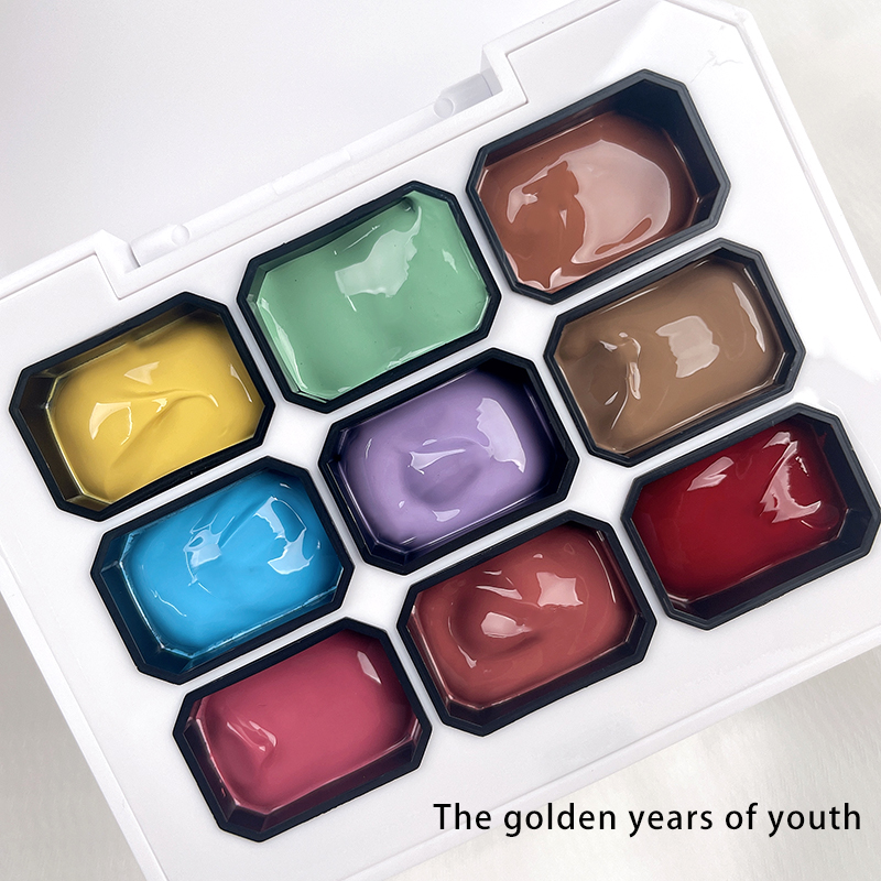 Colle à clapet neuf couleurs [jinse nianhua]