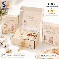 Boîte d'expédition de Noël personnalisée avec logo en relief, emballage en carton ondulé coloré, vente en gros, livraison rapide, directement de l'usine