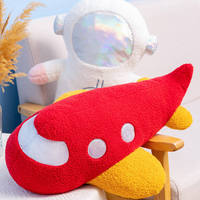 Jouets en peluche de fusée spatiale et d'astronaute de dessin animé, compagnon pour enfants, cadeau d'anniversaire, oreillers en peluche confortables