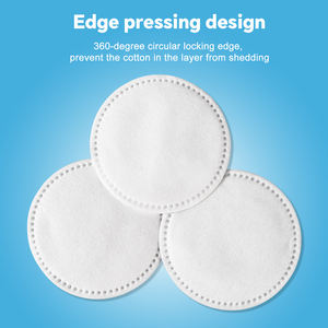 Tampons en <span class=keywords><strong>coton</strong></span> doux à 3 couches pour un démaquillage efficace et des soins quotidiens de la peau, lingettes faciales douces pour la routine de beauté saoudienne - Product Image 3