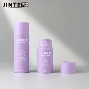 Empty Luxury 30ml 50ml 80ml 100ml 150ml Matte Purple Plastic Cosmetic Airless Cream Pump Bottles Lotion Facial Care Bottle