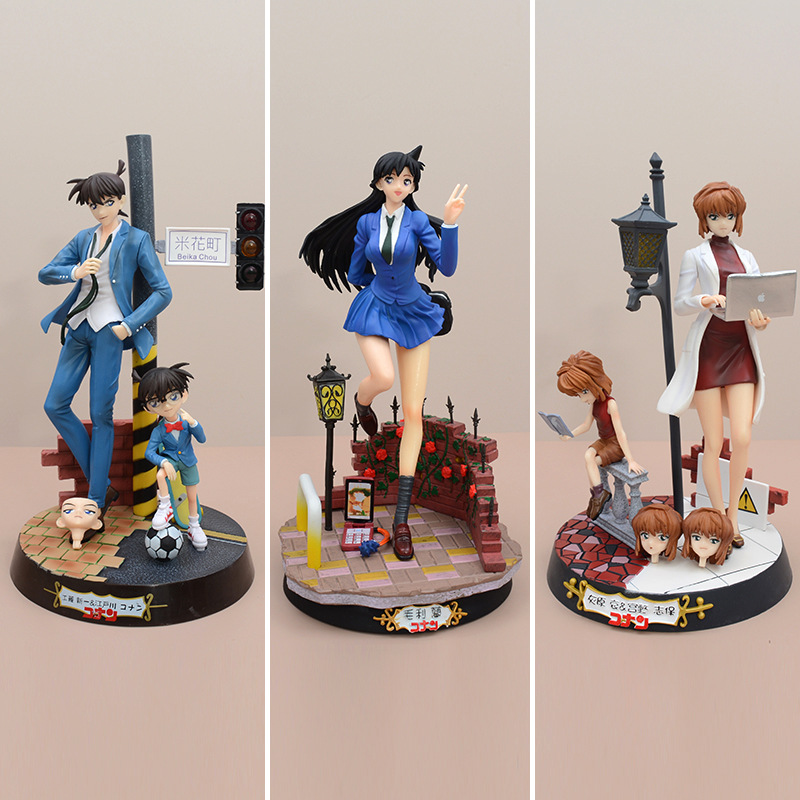Promo Detective Conan Kudou Shinichi Mouri Ran Haibara Ai Kiddo U Kiddo Furuya Rei Mini Cute Decoration Dolls Pvc Figures Toys