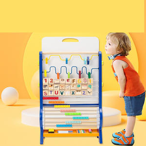 Ábaco Digital Educativo, Juguetes de Aprendizaje, Pizarra de Dibujo de Madera de Doble Cara, Caballete de Juguete, Juguete de Pintura - Product Image 5