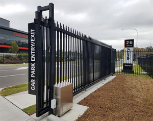 Porte coulissante électrique personnalisée/tubulaire en acier, métal, fer, <span class=keywords><strong>portail</strong></span> <span class=keywords><strong>de</strong></span> clôture <span class=keywords><strong>de</strong></span> jardin moderne pour système <span class=keywords><strong>de</strong></span> <span class=keywords><strong>portail</strong></span> <span class=keywords><strong>coulissant</strong></span> automatique - Product Image 2