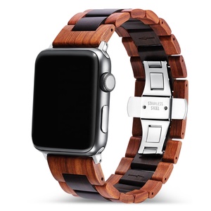 Cinturino in Legno per <span class=keywords><strong>Apple</strong></span> <span class=keywords><strong>Watch</strong></span> Tutte le Serie 11 10 9 8 7 <span class=keywords><strong>6</strong></span> 5 SE 49mm Ultra con Logo Inciso - Product Image 4
