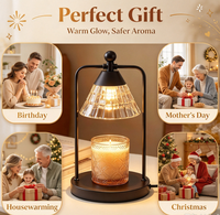 Lampe chauffe-bougie avec minuterie et variateur d'intensité, lampe électrique pour faire fondre la cire pour bougies en pot