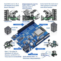 Placa de Desarrollo WiFi Wemos D1 R3 CH340 CH340G, Shield ESP8266, PCB Electrónico Inteligente Compatible con IDE, 3-5V USB