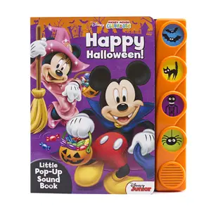 Factory Customize 4 Button Sound Book Hardcover Cartoon Image Interactive Story Audio Book For Kids