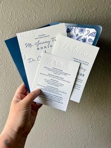Tarjetas de Visita Personalizadas de Primera Calidad, Impresión Tipográfica, Papel de Algodón Texturizado con Relieve, Invitaciones de Boda - Product Image 6