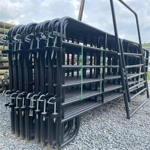 Panel de Corral portátil, 12 pies, tubo redondo de 6 barras 1-3/4 pulgadas O.D Paneles negros de 12 pies en línea - Product Image 4