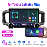 Autoradio Android 2Din 11,8 pouces pour Toyota Daihatsu Mira 2K Écran QLED Stéréo de voiture Lecteur DVD de voiture Carplay Android Auto