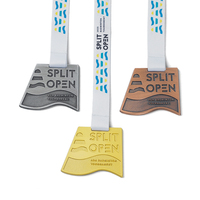 Usine personnalisée Marathon médaille qualité or argent Bronze métal artisanat avec ruban Design Top trophées et Plaques fournisseur