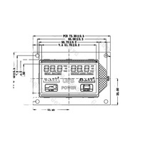 Pantalla LCD Monocromática HTN con Retroiluminación Azul Blanca, Módulo de Pantalla de 7 Segmentos Personalizado de 73.2x50mm, 12 Horas, 3.3V COB+Zebra para UPS