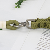 Laisse pour chien en corde de nylon tressée, robuste, avec mousqueton anti-emmêlement, solide et durable pour chiens de petite, moyenne et grande taille, pour la promenade