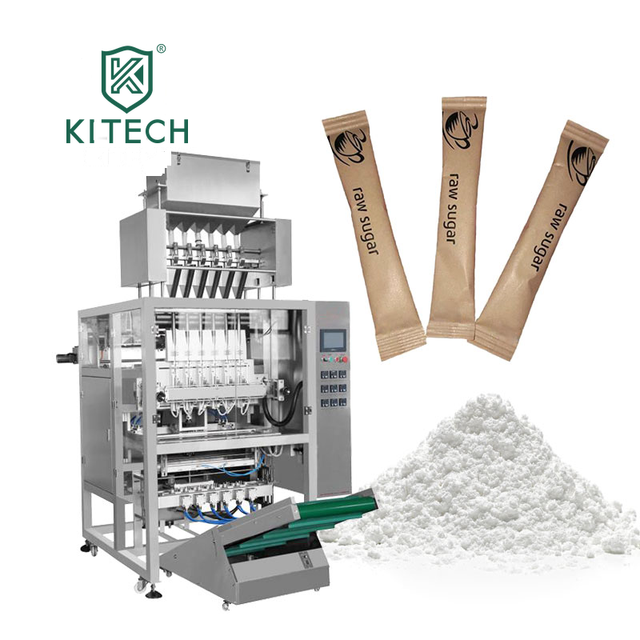 KITECH Automatic Multi-Lane Vffs Sugar Stick Pack Powder Filling Packing Machine 10 Lane