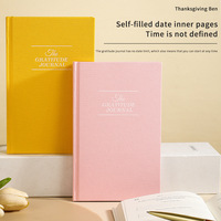 Pour Amazon transfrontalier anglais Gratitude Journal lin tissu broche dans la main grand livre cahier 100 thermique lié Pages intérieures pour cadeau