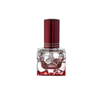 Flacon de parfum en verre dégradé de luxe, 10 ml, vaporisateur gaufré en forme de cœur, accessoire de beauté portable exquis