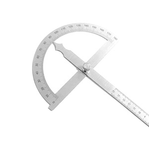 เครื่องวัดมุมสแตนเลส 0-180 องศา ไม้บรรทัดแบบตันและแบบกลวง เครื่องมือวัด - Product Image 2