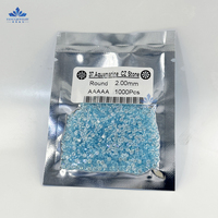Wuzhou zircon cubique 1.0mm-3.0mm 5A qualité ronde coupe à la Machine saphir bleu zircon cubique pierres précieuses en vrac pierres synthétiques CZ