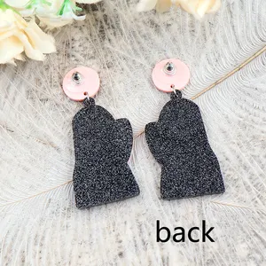 Customized ERS694ER1500 Factory Wholesale Halloween Call Me Ghost Face Earrings Handmade Acrylic Dangle Earrings