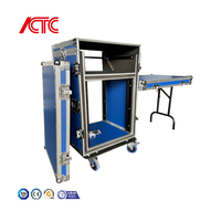 Flight case 16U pour amplificateurs/équipements audio avec plateau à roulettes