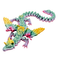 Figurine Articulée Licorne Dragon en Plastique Imprimée en 3D, Jouet Anti-Stress Fantaisie avec Articulations Mobiles, Décoration de Bureau, Cadeau pour Enfants de 7 à 12 Ans et Plus