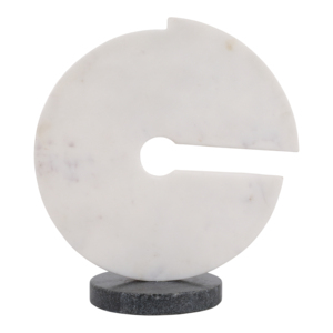 Scultura moderna in marmo su base per l'arredamento del soggiorno, elegante complemento per il bagno e tavolino da caffè, raffinata. - Product Image 1