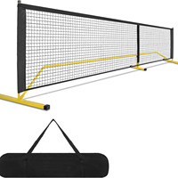 Filet de tennis et de pickleball portable en gros, 22 pieds, accessoires de réglementation pour usage extérieur et intérieur, personnalisable