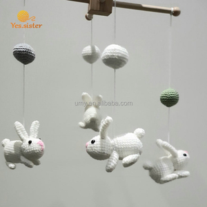 Giocattoli appesi Baby Shower bomboniere regali uncinetto Nursery farcito Bunny <span class=keywords><strong>lettino</strong></span> animale Mobile - Product Image 5