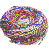 Vente en gros en vrac rose africain 50 pouces Plus Size Tie on Waist Beads on Cotton Thread String Non Elastic Belly Chain Jewelry