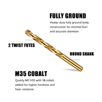 Fournisseur de forets en gros, carbure de 1,5 à 8 mm, or rose, M35, outils HSS, matériel, jeu de forets hélicoïdaux pour le perçage du métal et de l'acier inoxydable