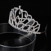 Couronne de concours de beauté 2026 en strass pour filles, diadème de luxe avec diamants, coiffe de reine en strass pour femmes