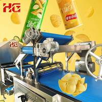 Nieuwe automatische productielijn voor Pringle-aardappelchips, 500 kg/uur, inclusief friteuse en mixer voor graanproducten