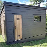 Sauna traditionnel extérieur moderne pour 2 à 4 personnes, vapeur humide et sèche, infrarouge lointain, directement de l'usine