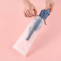 Sac de rangement pour parapluie avec cordon de serrage, en CPE givré, réutilisable, imperméable, pour la maison, avec logo, design personnalisé, neuf d'usine