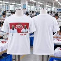 Chemises d'élection en polyester à séchage rapide, entièrement imprimées, col rond, prix d'usine, ODM