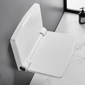 ที่นั่งอาบน้ำแบบพับได้ปลอดภัยสำหรับผู้สูงอายุติดผนังสีขาวมีขนาดแตกต่างกัน - Product Image 1