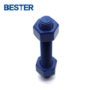 Prendedor de alta resistência M14 X 1,5 M14 totalmente rosqueado PTFE Fluorocarbon <span class=keywords><strong>Xylan</strong></span> revestimento ASTM A193 parafuso prisioneiro universal - Product Image 2