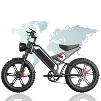 Vélo tout-terrain électrique pour adultes 48V500W Vélo tout-terrain à pneus larges 20 pouces Vélo électrique urbain 1000W