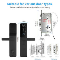 Face ID Handabdruck Aluminium-Türschloss Fingerabdruck Tuya Smart Lock S869MAX NFC-Karten-Zugang Schlüsselloser Zugang App WiFi Smart Home Schloss