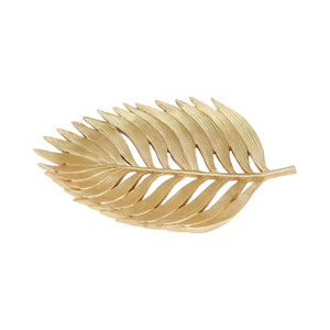 ชามอลูมิเนียมผลไม้แห้งถาดเสิร์ฟทองแดงดีไซน์รูปใบไม้สำหรับบ้านร้านอาหารโรงแรม - Product Image 1