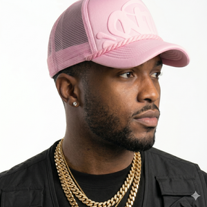 Custom Mesh Trucker <b>Cap</b> Embossed Logo Adjustable Back Panel 5-Panel Sport Style Hat for Youth Daily Summer Beach Wear - Product Image 1