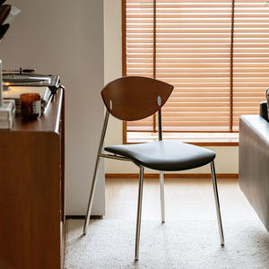 Dining Chair Solid Wood <b>Backrest</b> Upholstered Seat Nordic Design For Dining Room - Product Image 5