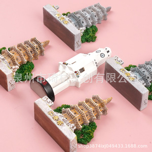 Imanes de Refrigerador con Arquitectura Antigua de Quanzhou, 5 Piezas, Diseño Tradicional, Recuerdos Turísticos, Decoraciones Hechas a Mano - Product Image 2