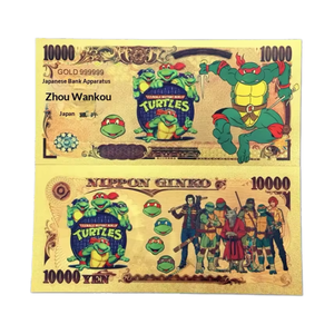 5 types de billets de banque des Tortues Ninja Adolescentes de Chine, billets d'anime avec dorure à chaud, objets de collection pour cadeaux d'affaires - Product Image 4